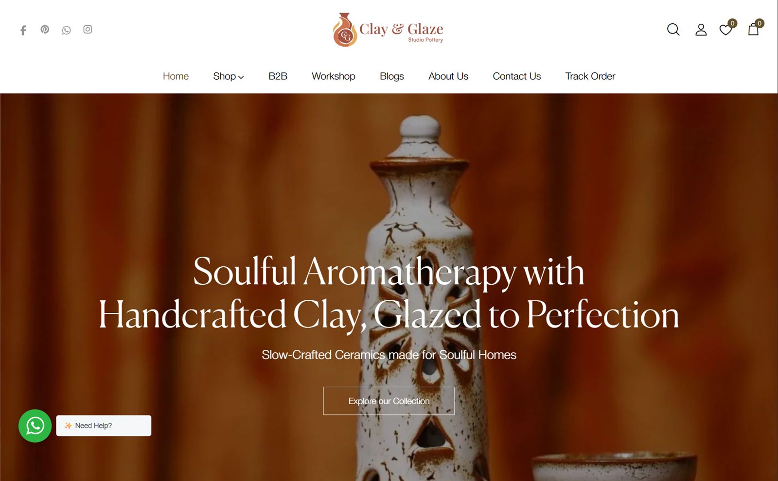 CLAY & GLAZE website
